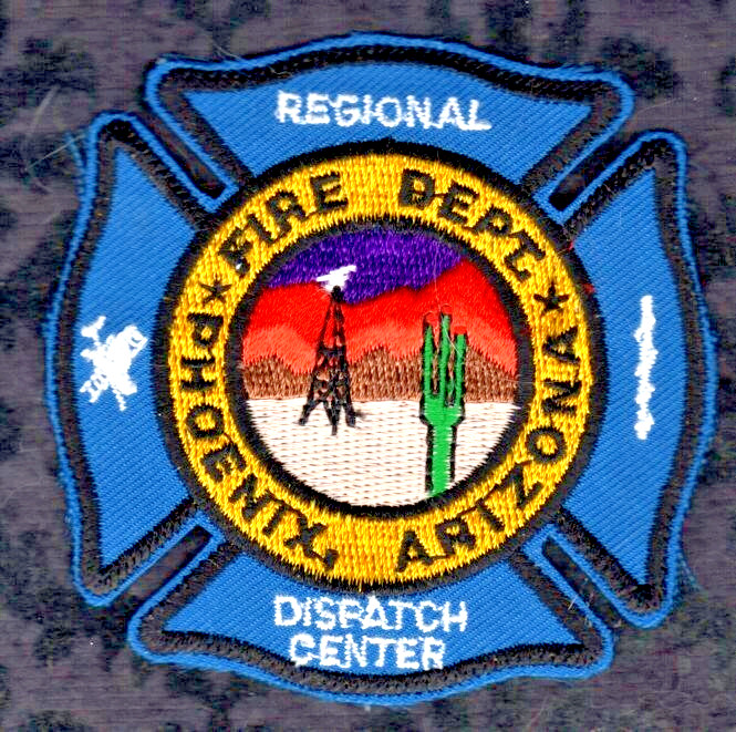 Phoenix Arizona Fire Dept. Regional Dispatch Center  Patch 3" x 3"