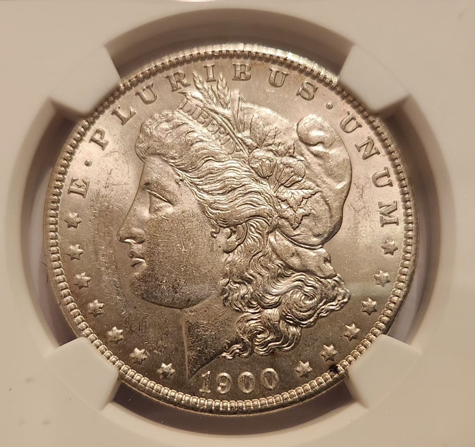 1900 Morgan Silver Dollar NGC MS 61 GREAT LUSTER
