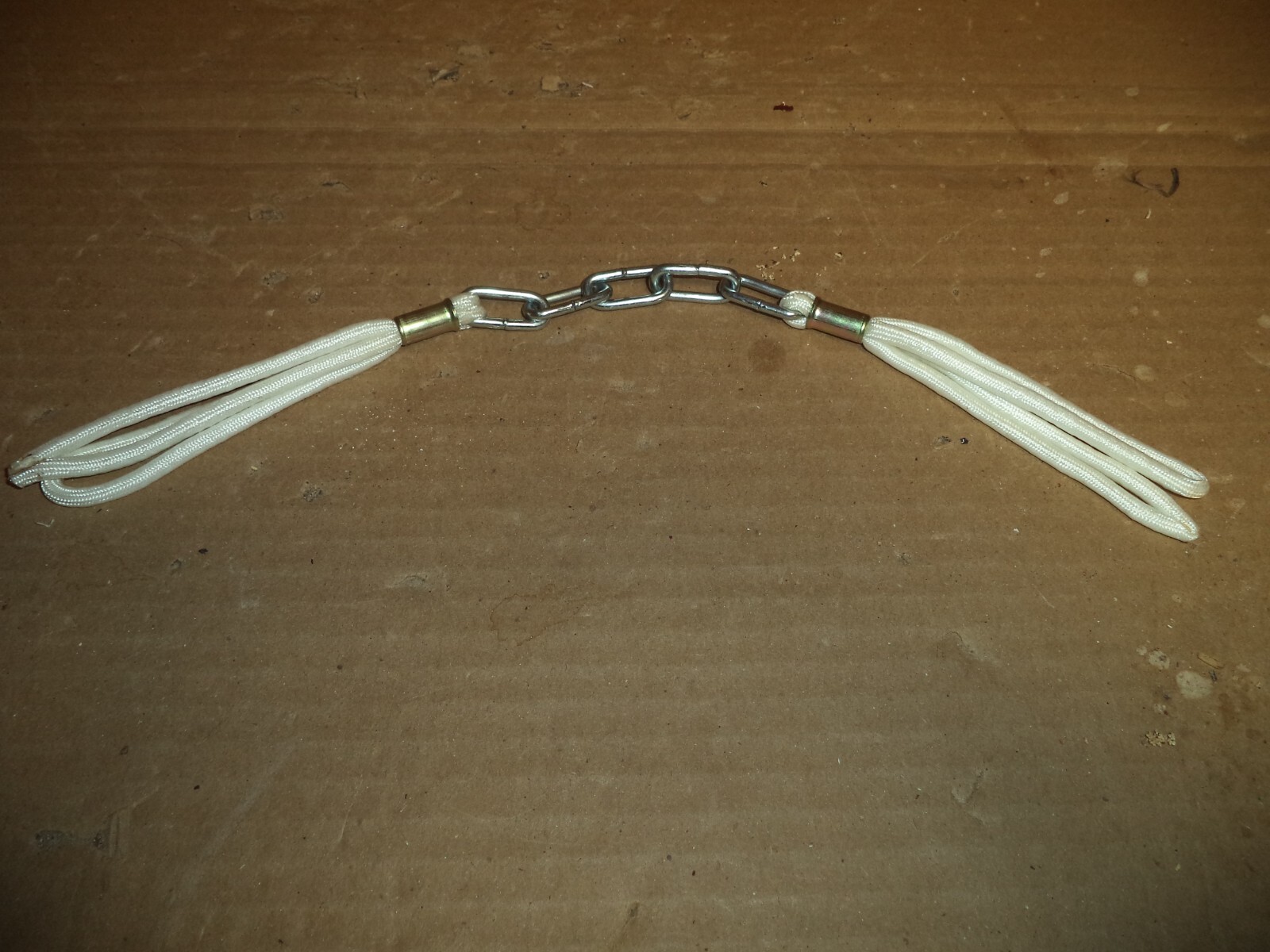 Western Horse/Cowboy Style Chin curb Strap W/short Chain and cord Ties