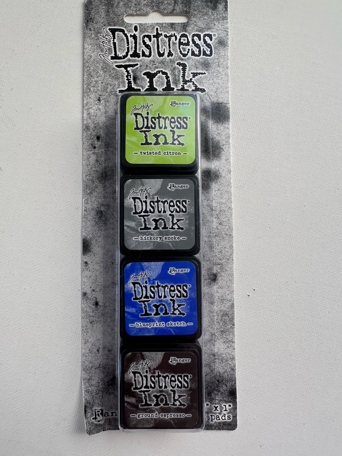 NEW Tim Holtz Ranger Distress Ink Kit Set Blue Gray Citron Brown