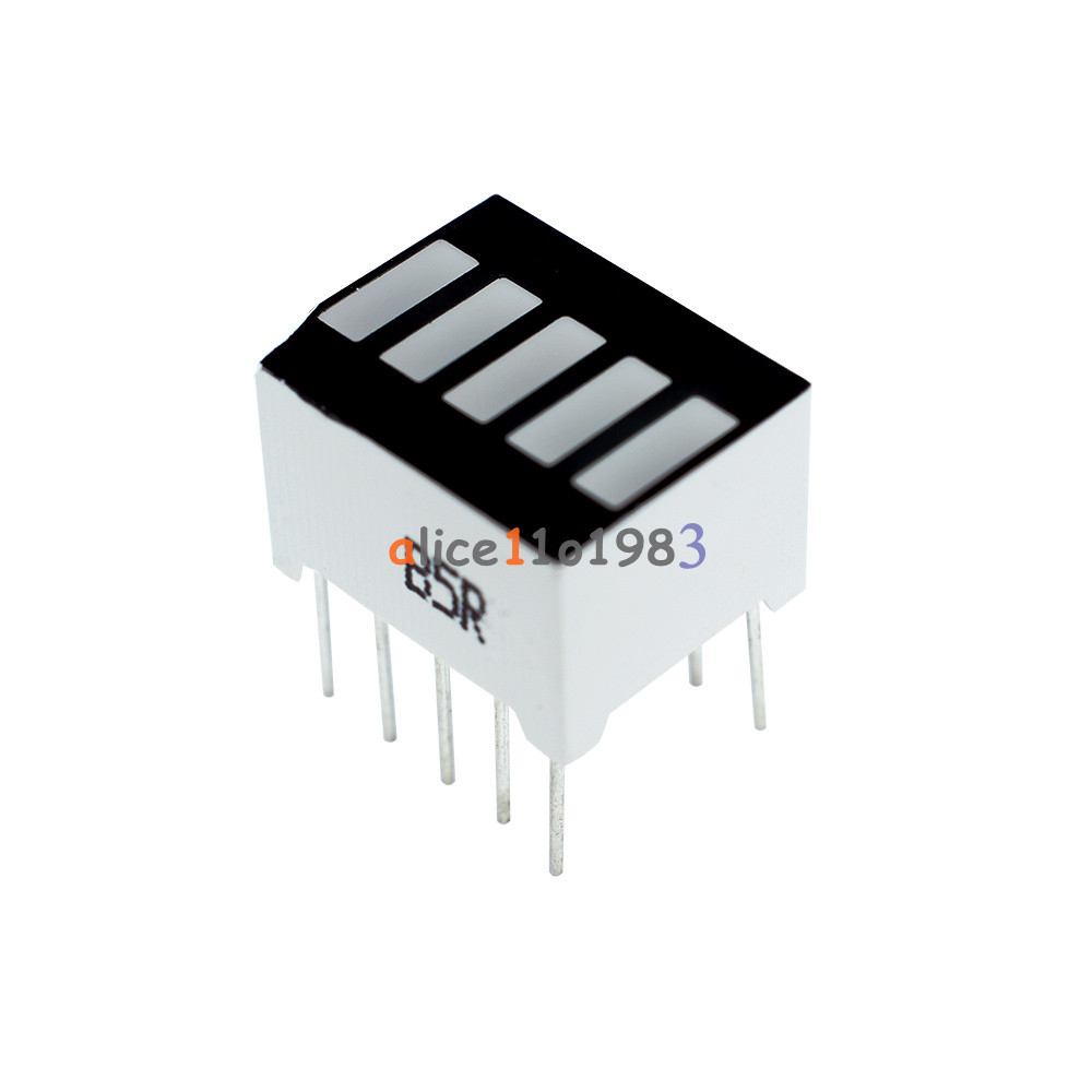 5PCS 5 Segment Red Color 1 Digit Bar LED Display for arduino