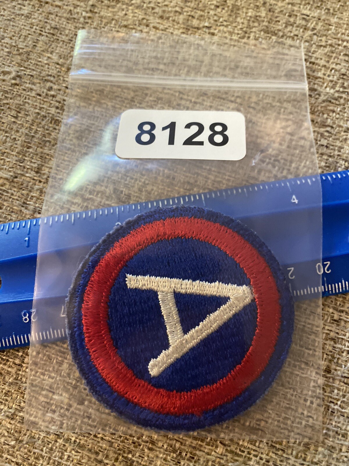 WWII US Army 3rd Army Patch - Patton White A INV8128