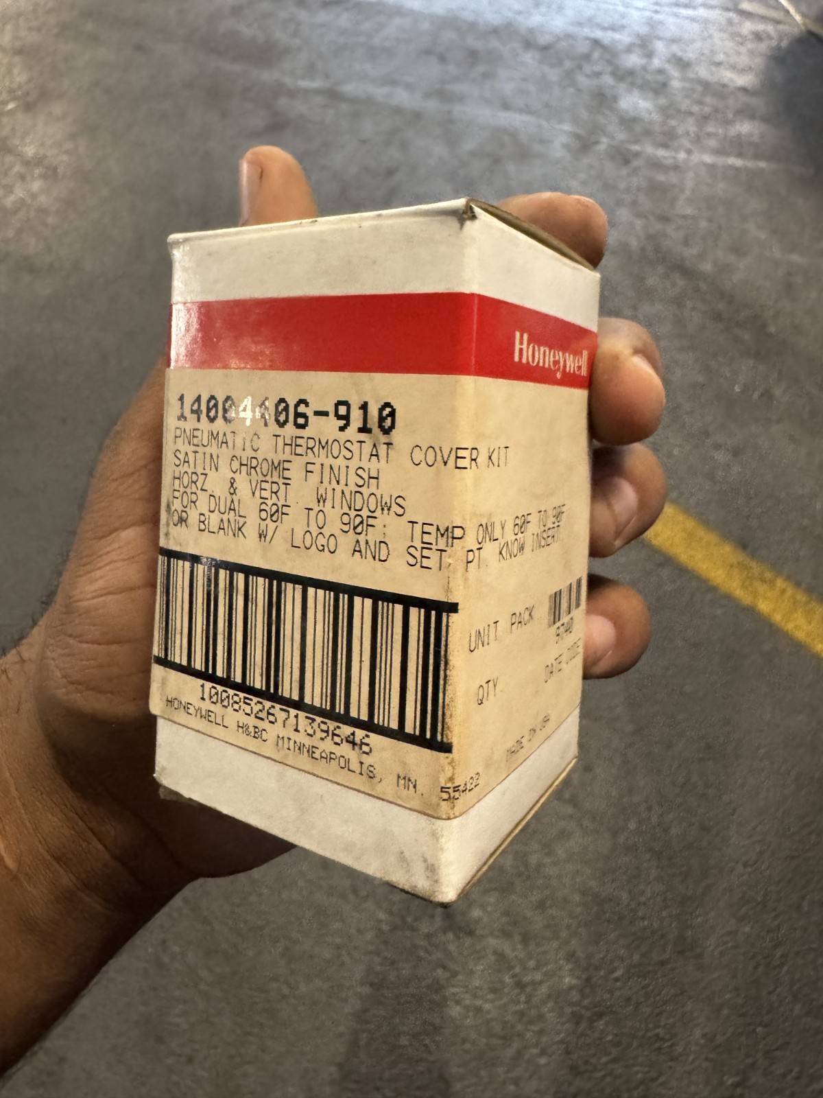Honeywell 14004406-910 Pneumatic Thermostat Cover Kit Satin Chrome