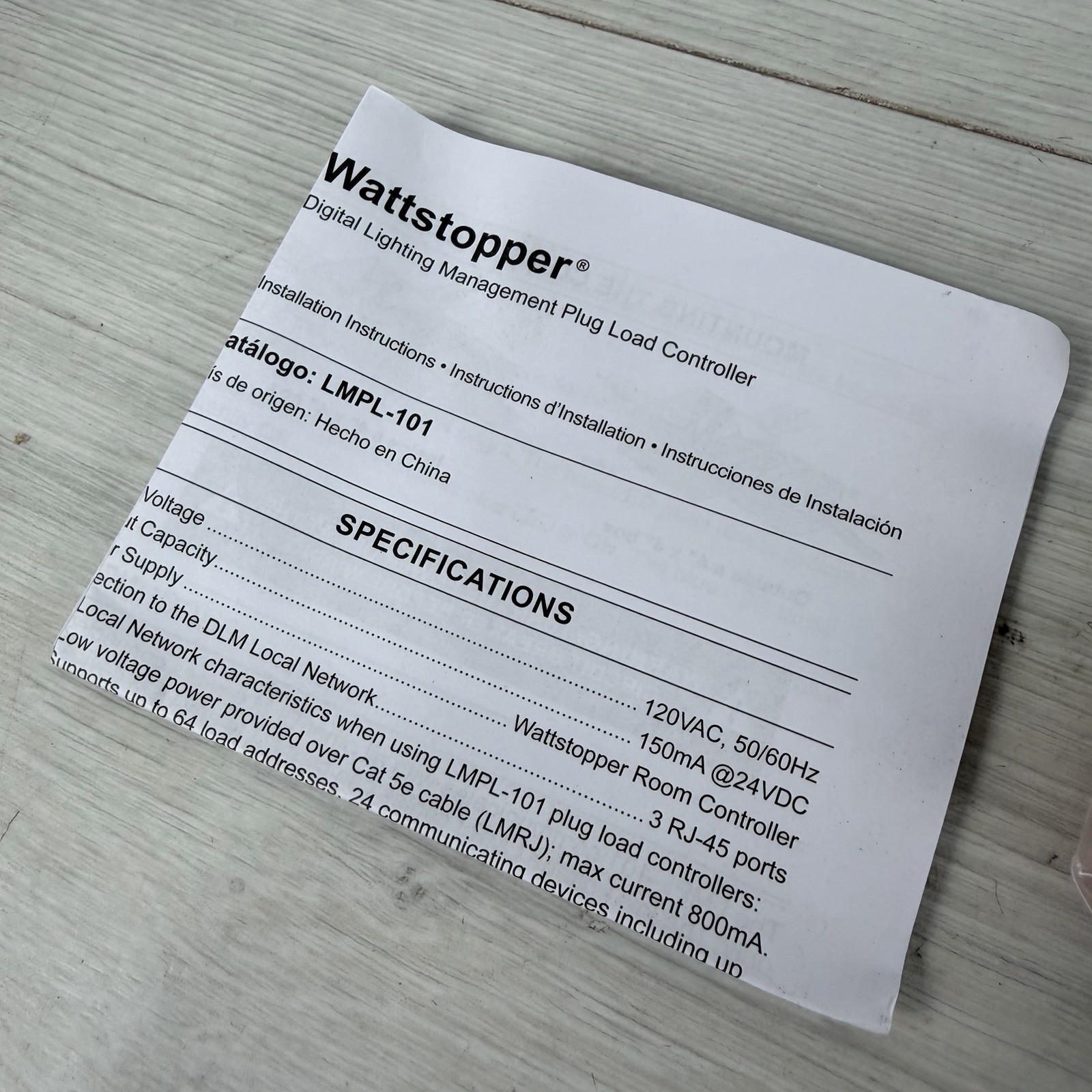 Wattstopper Legrand LMPL-101 Digital Plug Load Controller