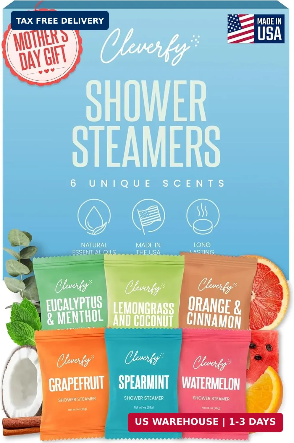 Cleverfy Shower Steamers Aromatherapy - Mothers Day Gifts for Mom, Wife from Hus