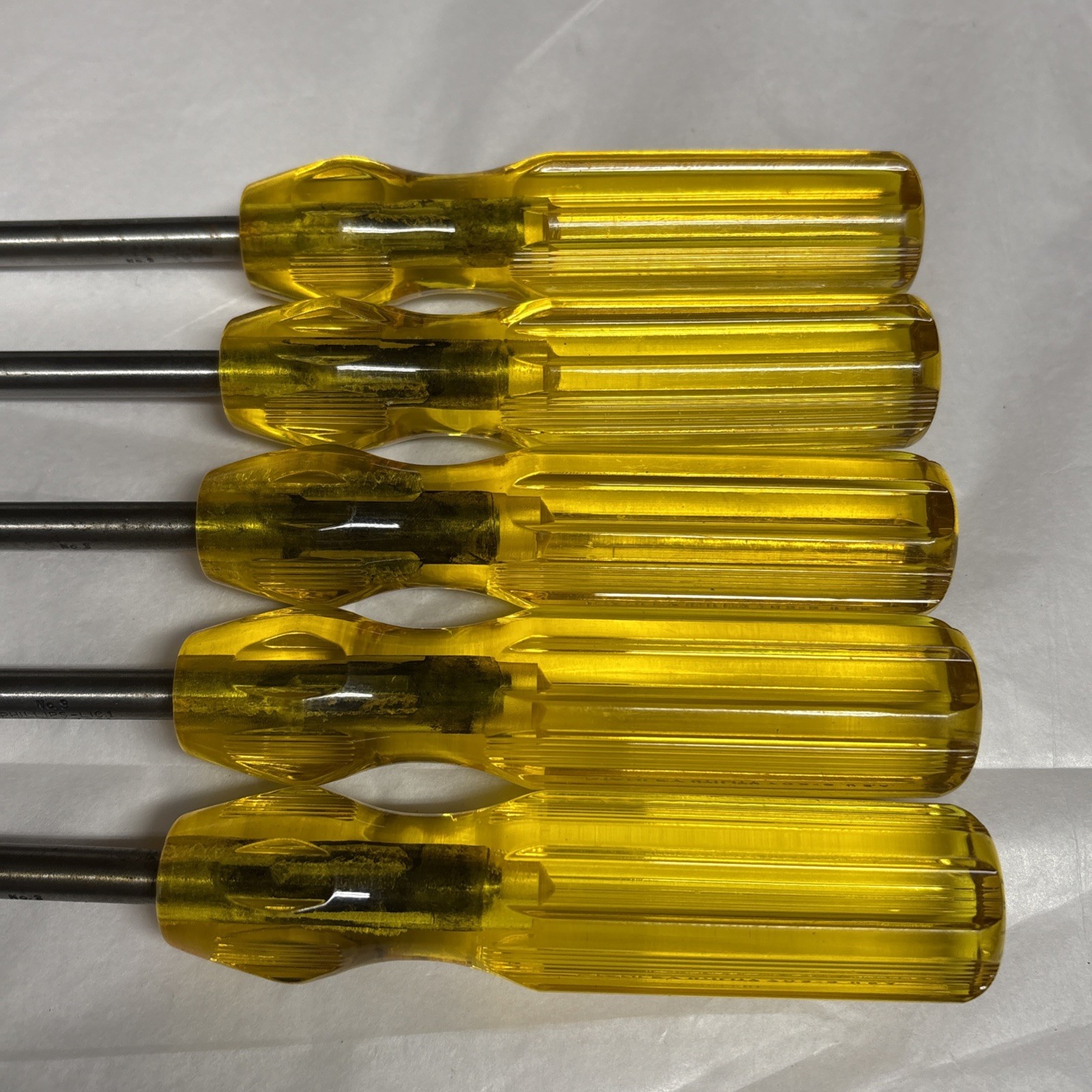 Vintage Stanley Utility 703-3 Phillips Head #3 Tip Screwdriver USA Lot Of 5 NOS