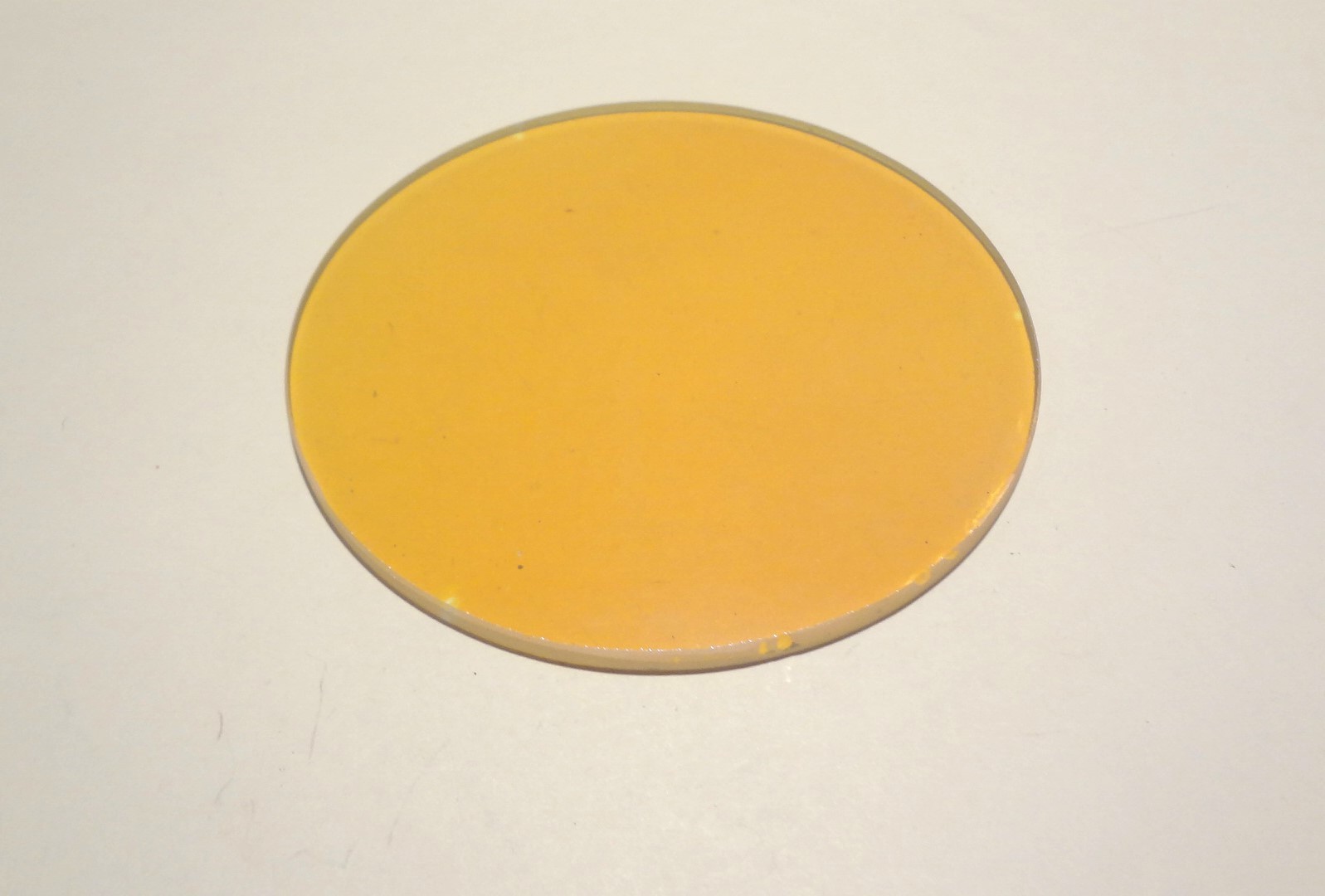 OPTICAL DICHORIC LARGE MIRROR /UV FILTER  PLATE 89MM DIAM X 3MM THICK **NEW**