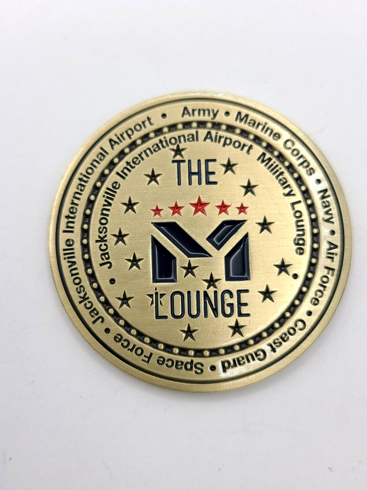 JAX Armed Forces "The Lounge" Challenge Coin 1.75 inches
