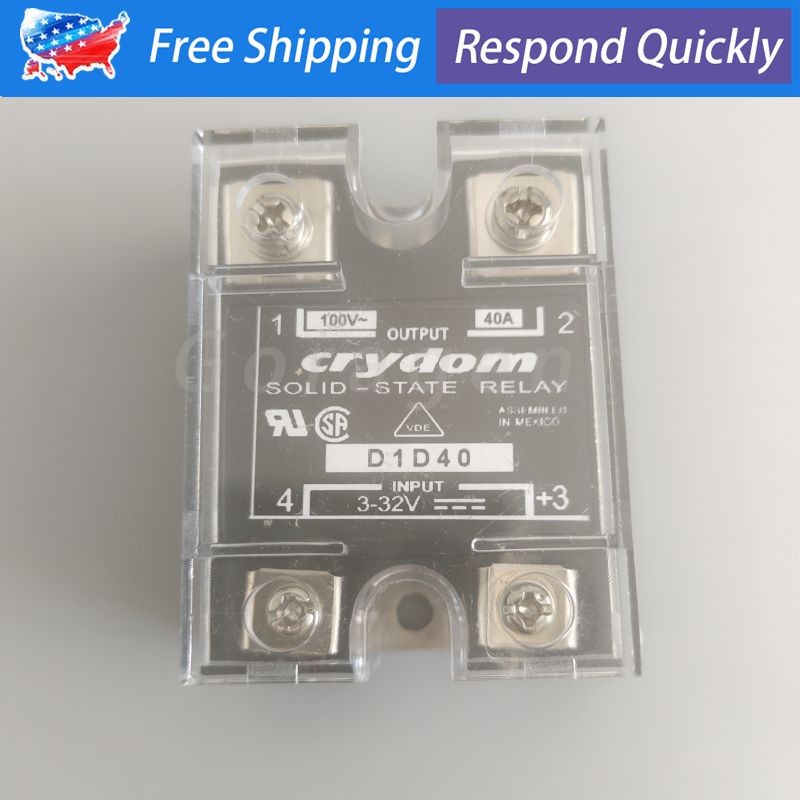 2PCS For Crydom D1D40 Module Supply Solid State Relay 3-32V 40A