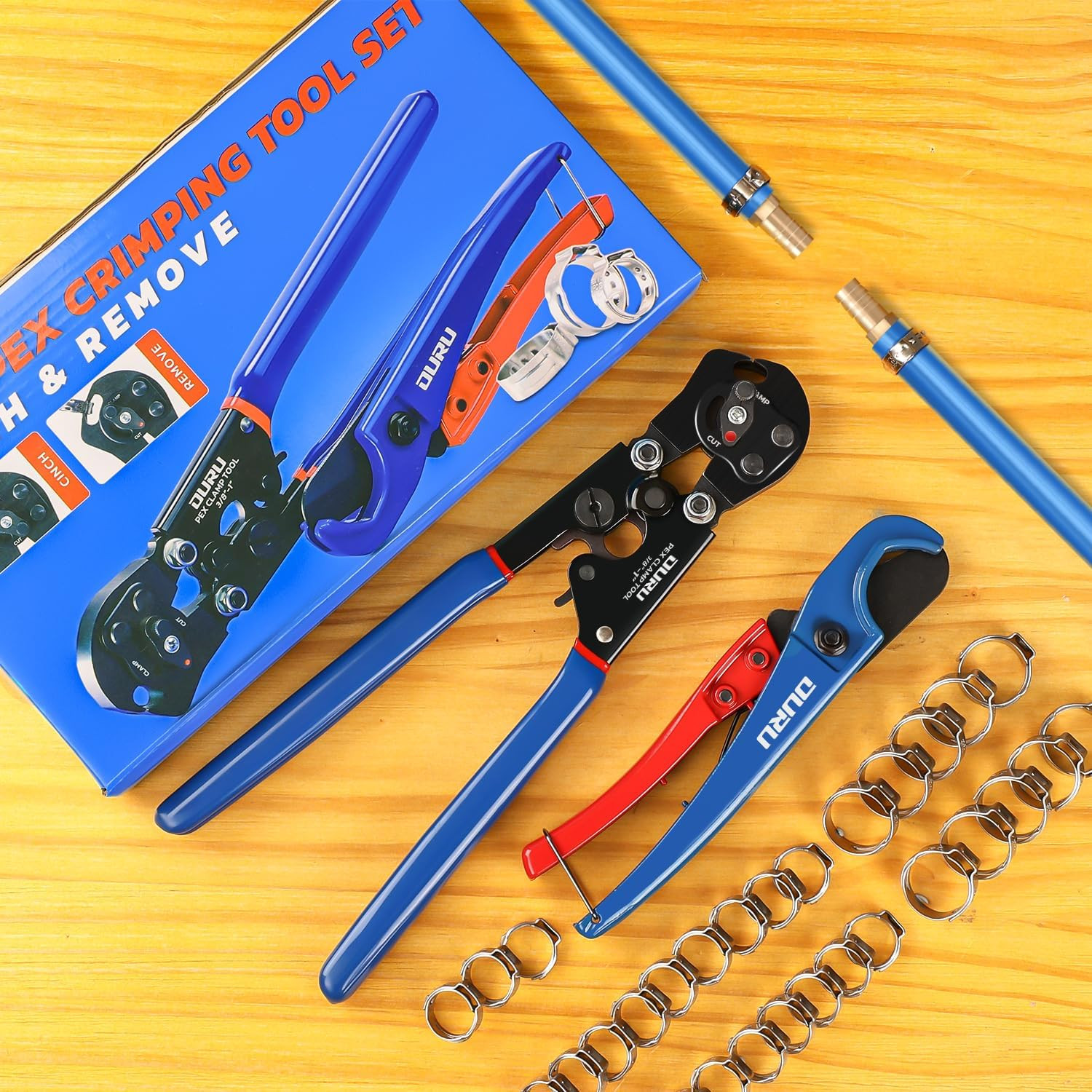 Ratchet Pex Crimping Tool Cinch & Remove Combo Function Pex Pipe Crimp Tool from