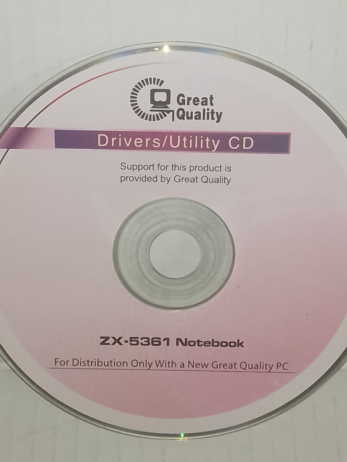 Great Quality Zx-5361 Notebook Drivers/Utility CD
