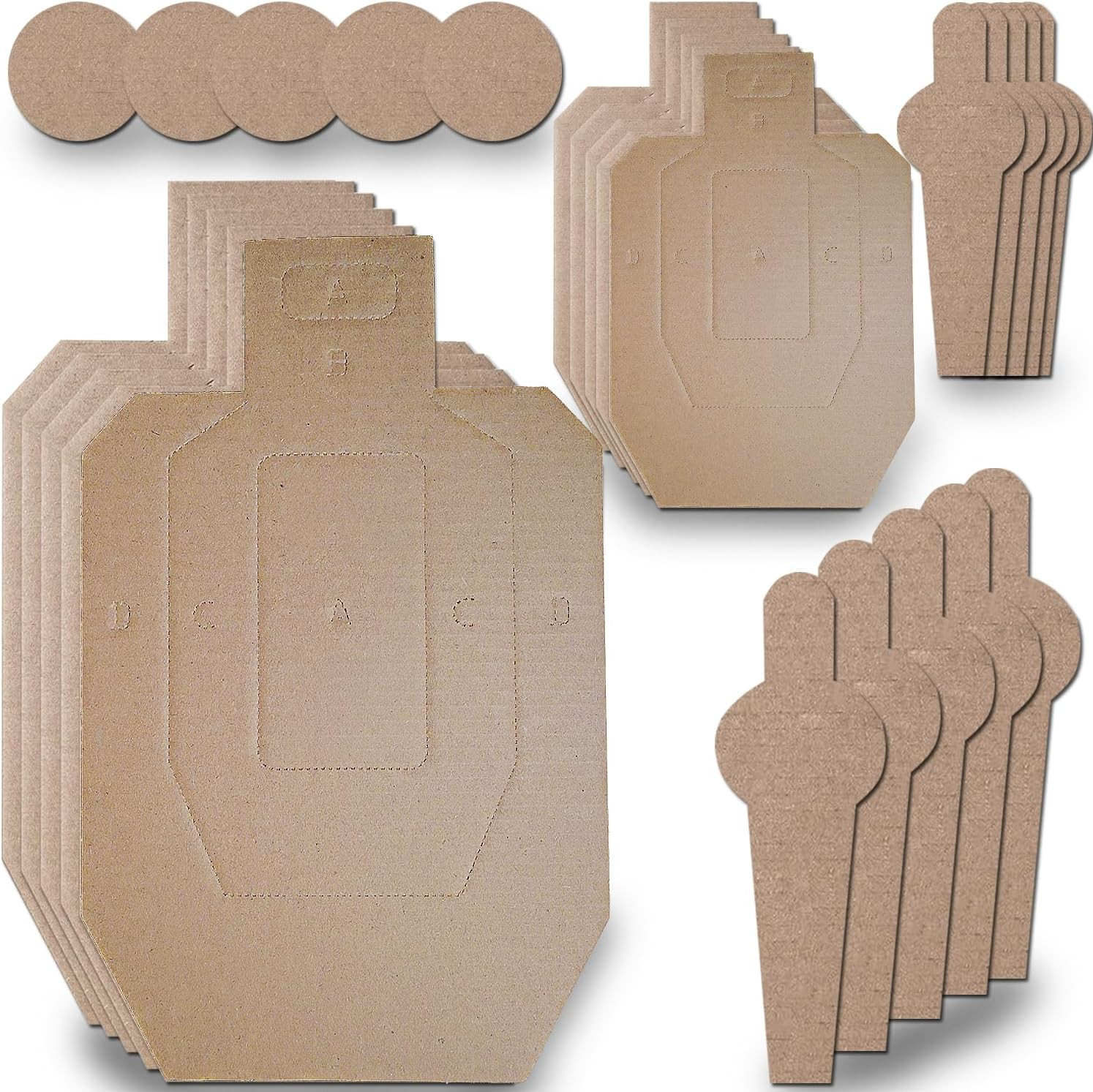 25 Pcs Dry Fire Cardboard Targets - Silhouette Simulation for Shooting Practice