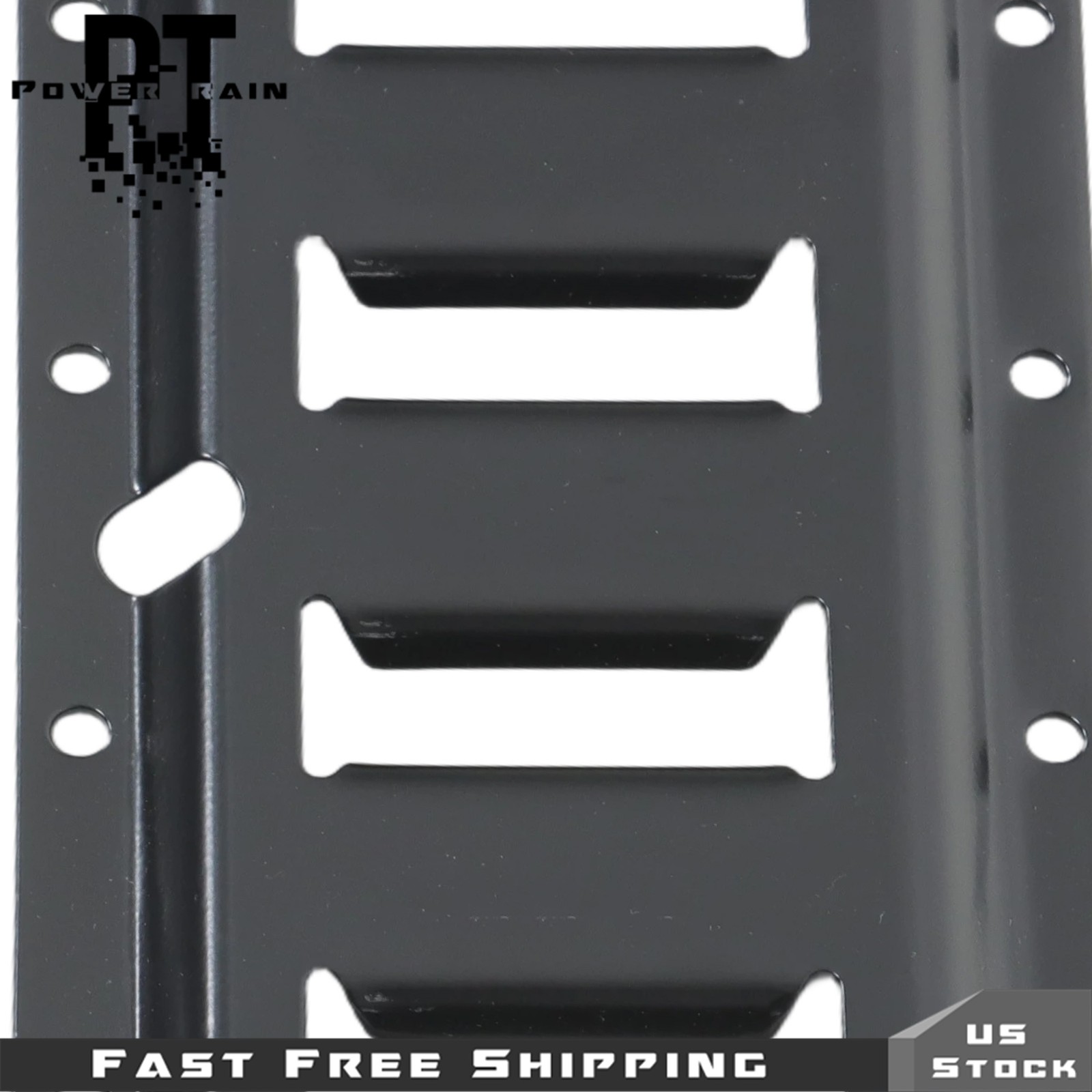 8 Pack 4' E Track Tie Down Rail Black For Garages Vans Powder-Coat
