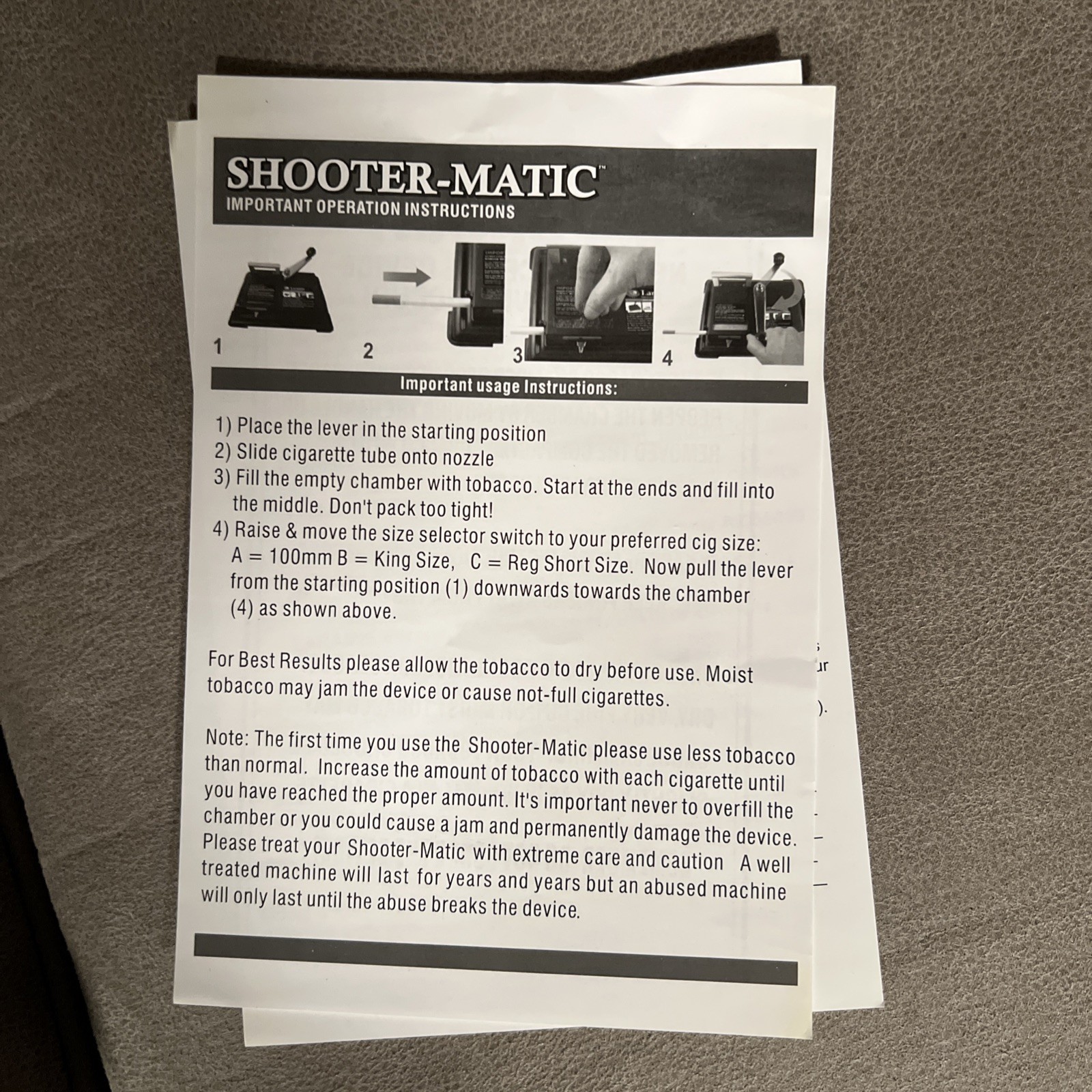 Laramie Shoot O Matic Automatic Cigarette Filler 100mm