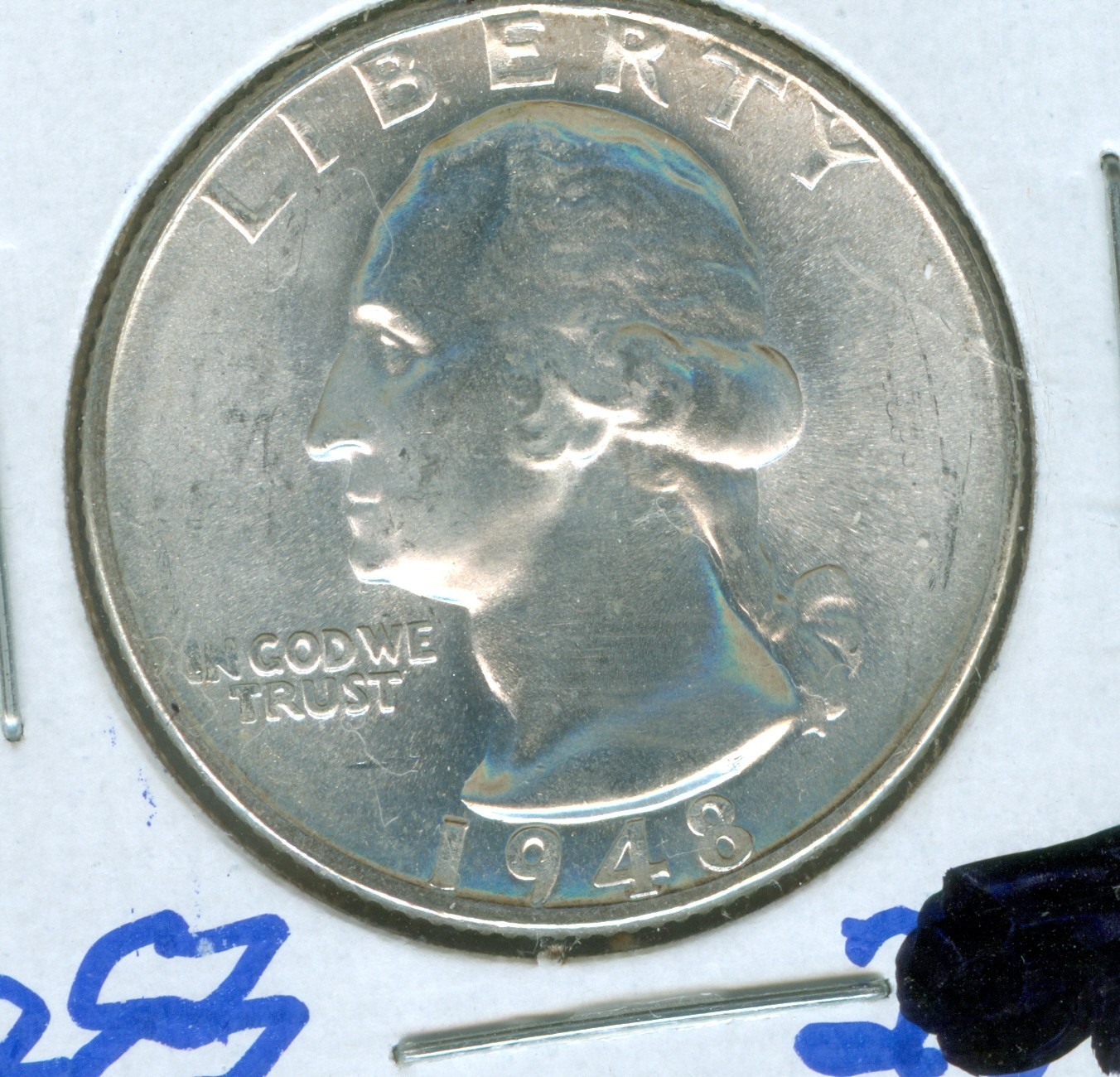 1948-S WASHINGTON QUARTER--CHOICE TO GEM  UNCIRCULATED