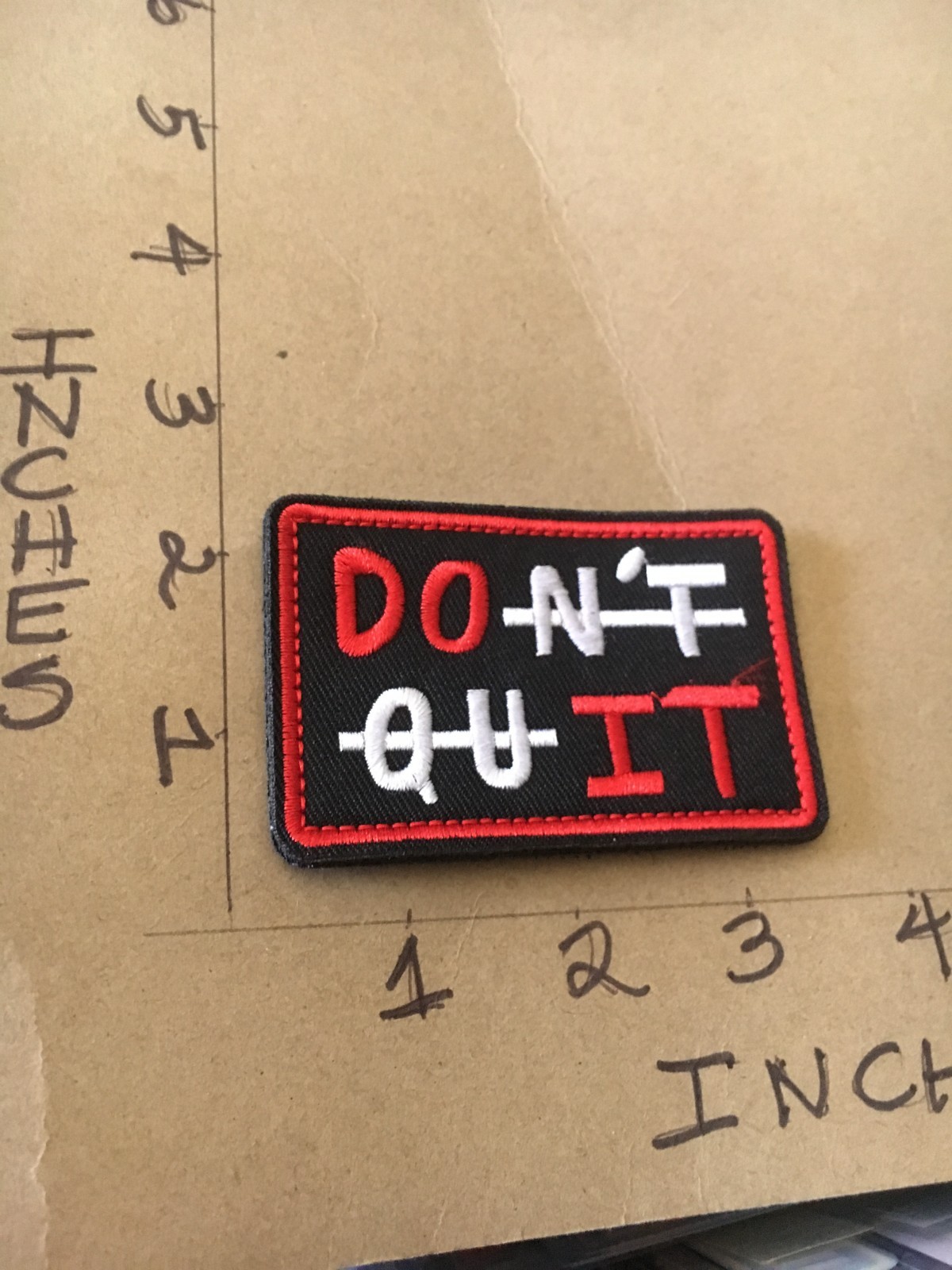 Don't Quit tactical morale patch with hook & loop back 6/8/26