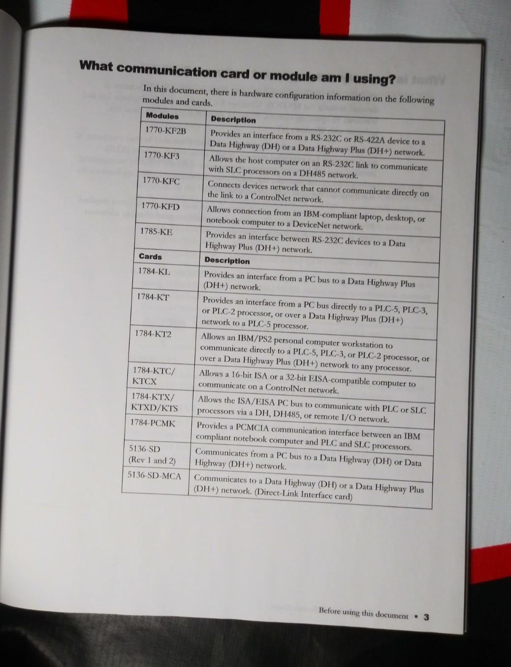 ROCKWELL SOFTWARE 9399-HDWAREREF-JAN00 HARDWARE CONFIGURATION REFERENCE GUIDE
