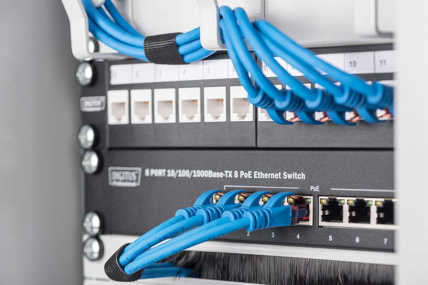 DIGITUS Patch Panel Modular - 12 Ports - 10-inch Rack Mount 1U - Keystone Module