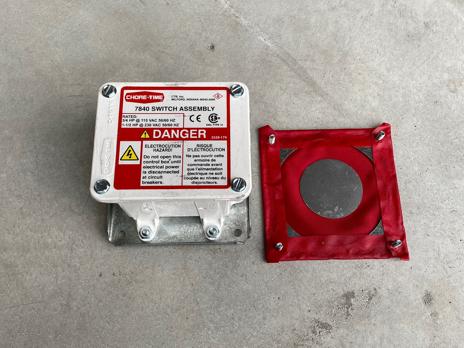 Chore Time 7840 Switch Assembly 3/4hp / 215vac And 1-1/2 Hp / 230vac New