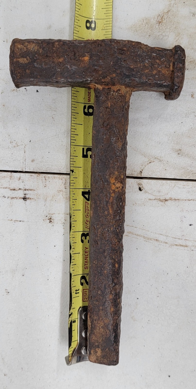 vintage Handcrafted Hand forged made farm hammer tool