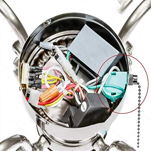 Ceiling Fan Switch 3 Speed 4 Wire Zing Ear ZE 268S6 Pull ZE-268S6 Nickle 1Pack