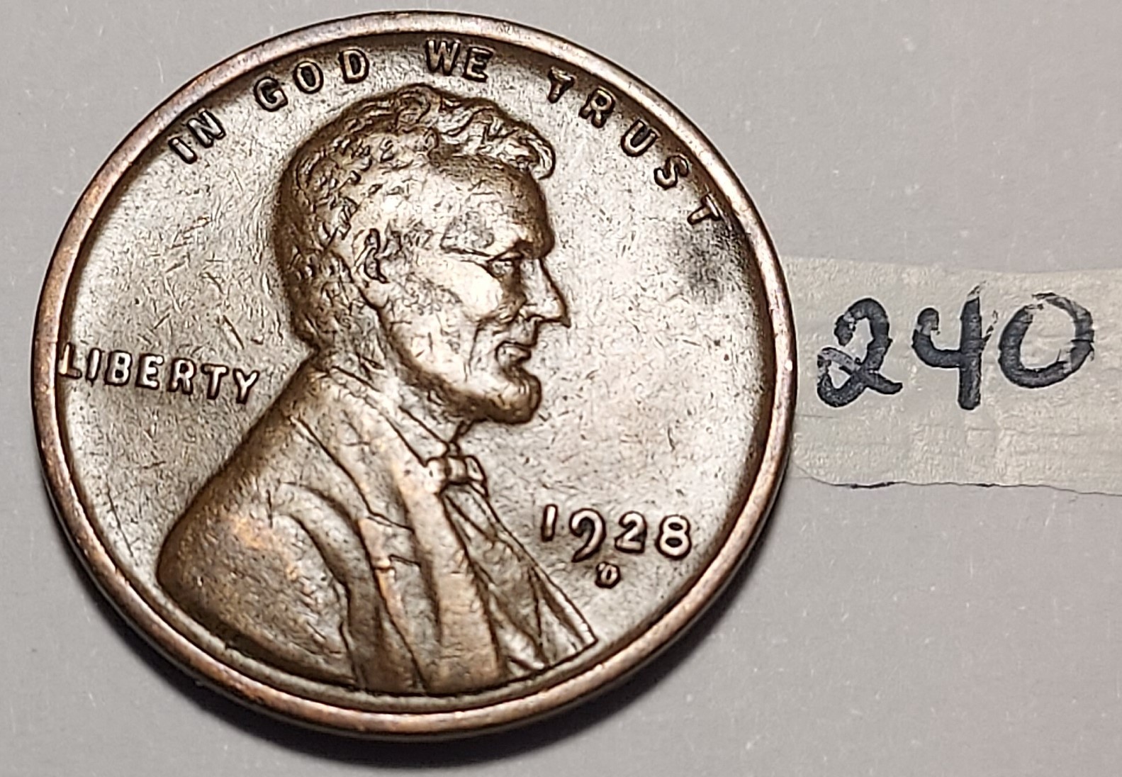 1928-D Lincoln Wheat Cent Extremely Fine #240