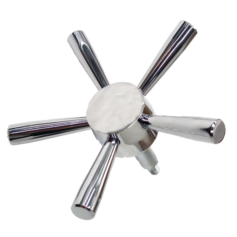 Gun Safe Handle - Premium 5 Spoke Handle with Chrome For Safe / Vault Handle