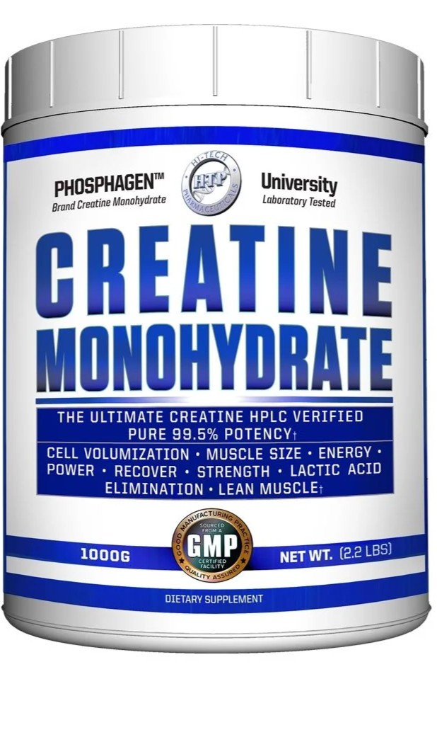 Hi-Tech Pharmaceuticals Pure Creatine Monohydrate Powder 1000g 200 Serving 05/29