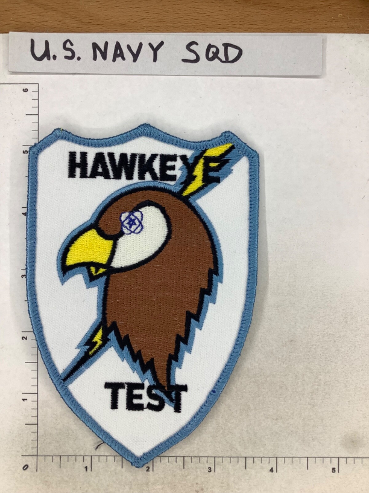 VINTAGE US NAVY HAWKEYE TEST  SQUADRON PATCH
