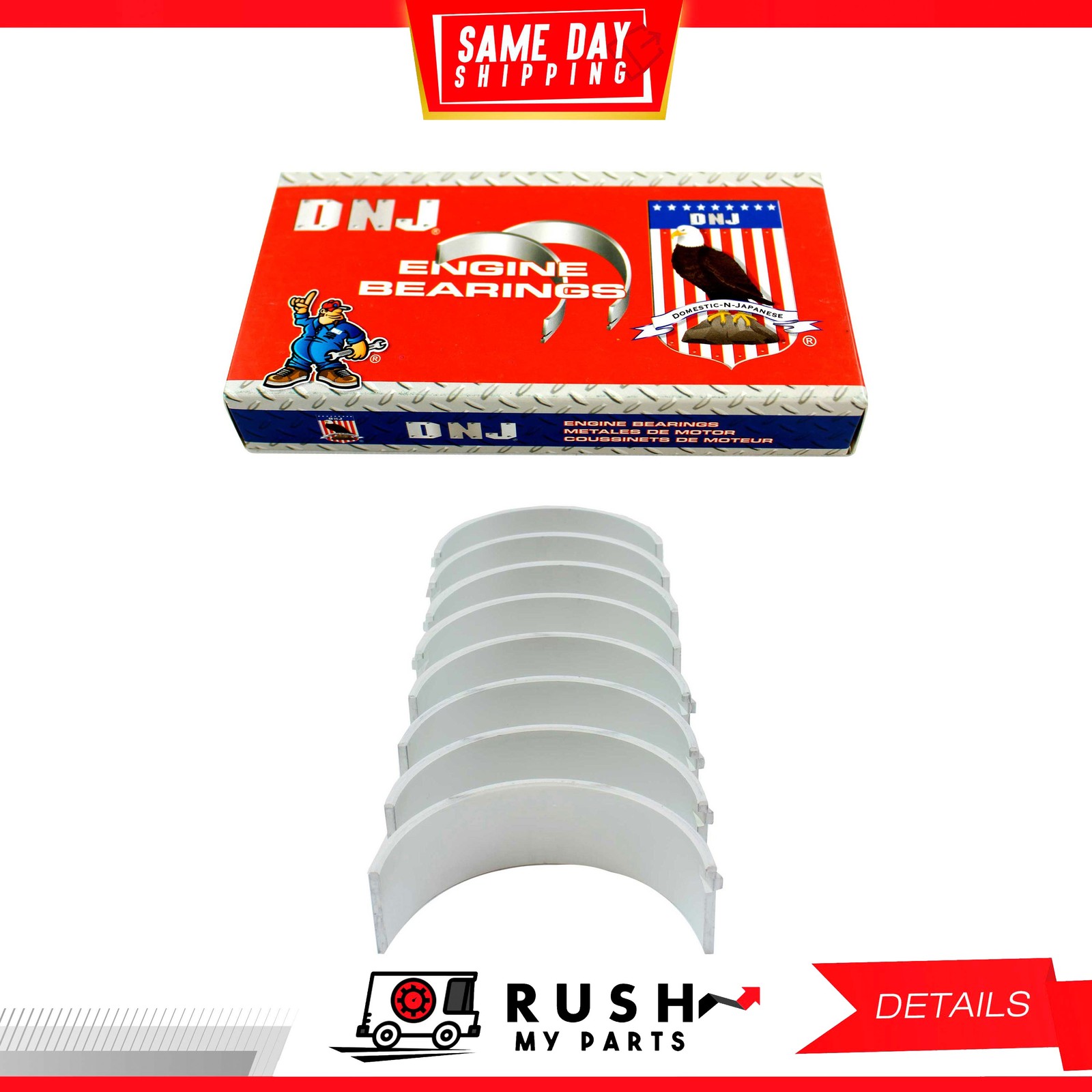 12-18 Rod Bearings Set Std Size For BMW 228i 2.0L L4 DOHC 16v DNJ RB843