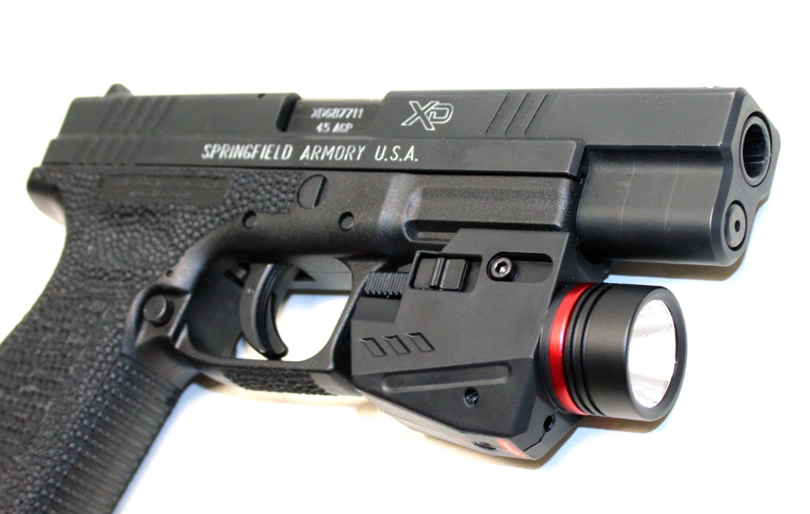 Tactical polymer flashlight and red laser combo for handguns glock cz smith&wess