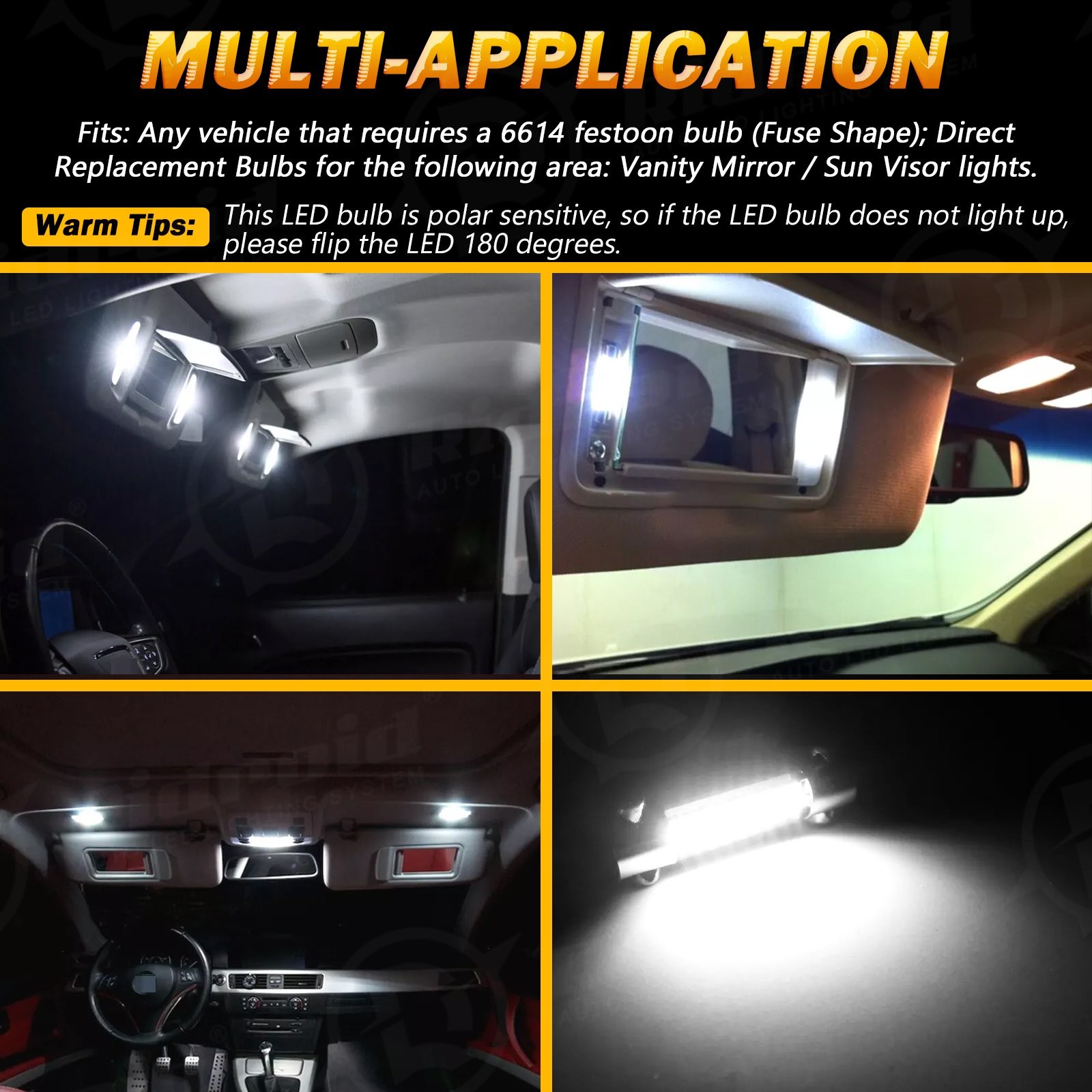 12X White LED Interior Light Package Kit For 2007-2013 Chevy Silverado 1500 2500