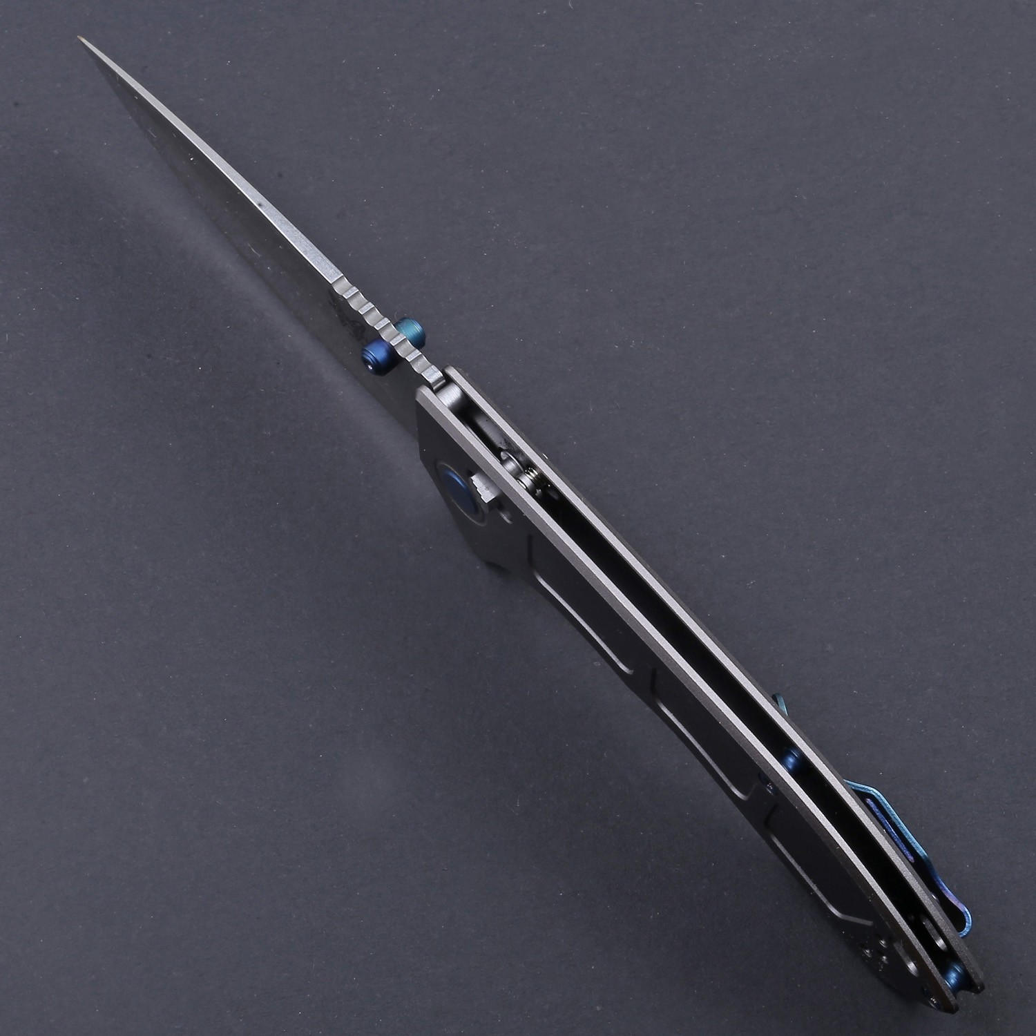 Light Weight Aluminum Handle Axis Lock Drop Point Blade Pocket Tactical Knife