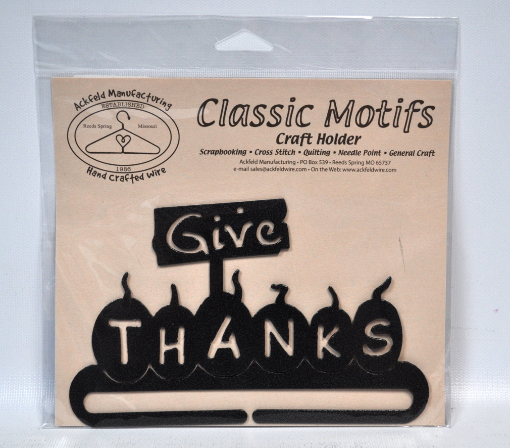 Classic Motifs Give Thanks 6 Inch Craft Holder