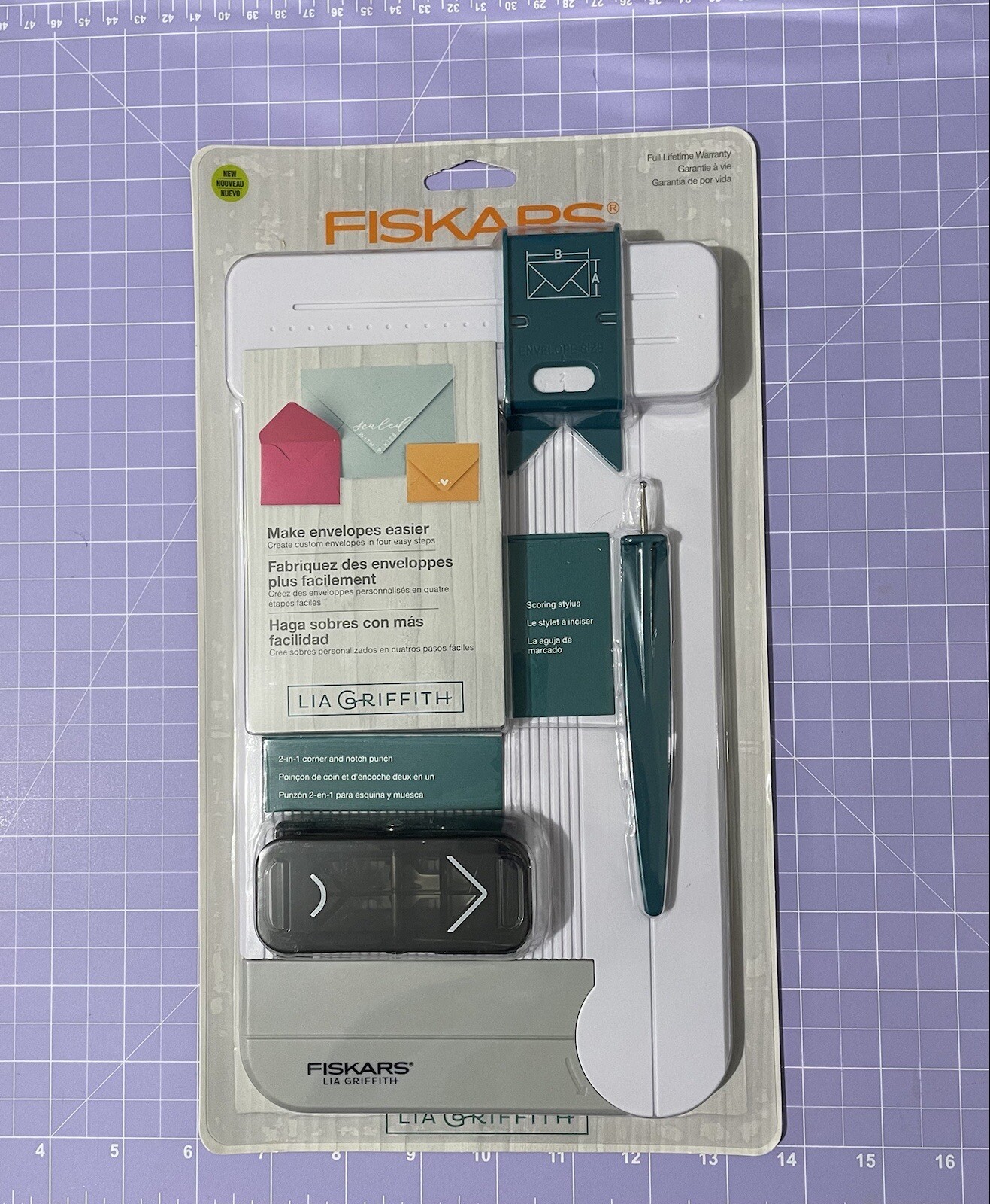 Fiskars Lia Griffith Envelope Score Tool Scrapbooking Paper Folding Origami