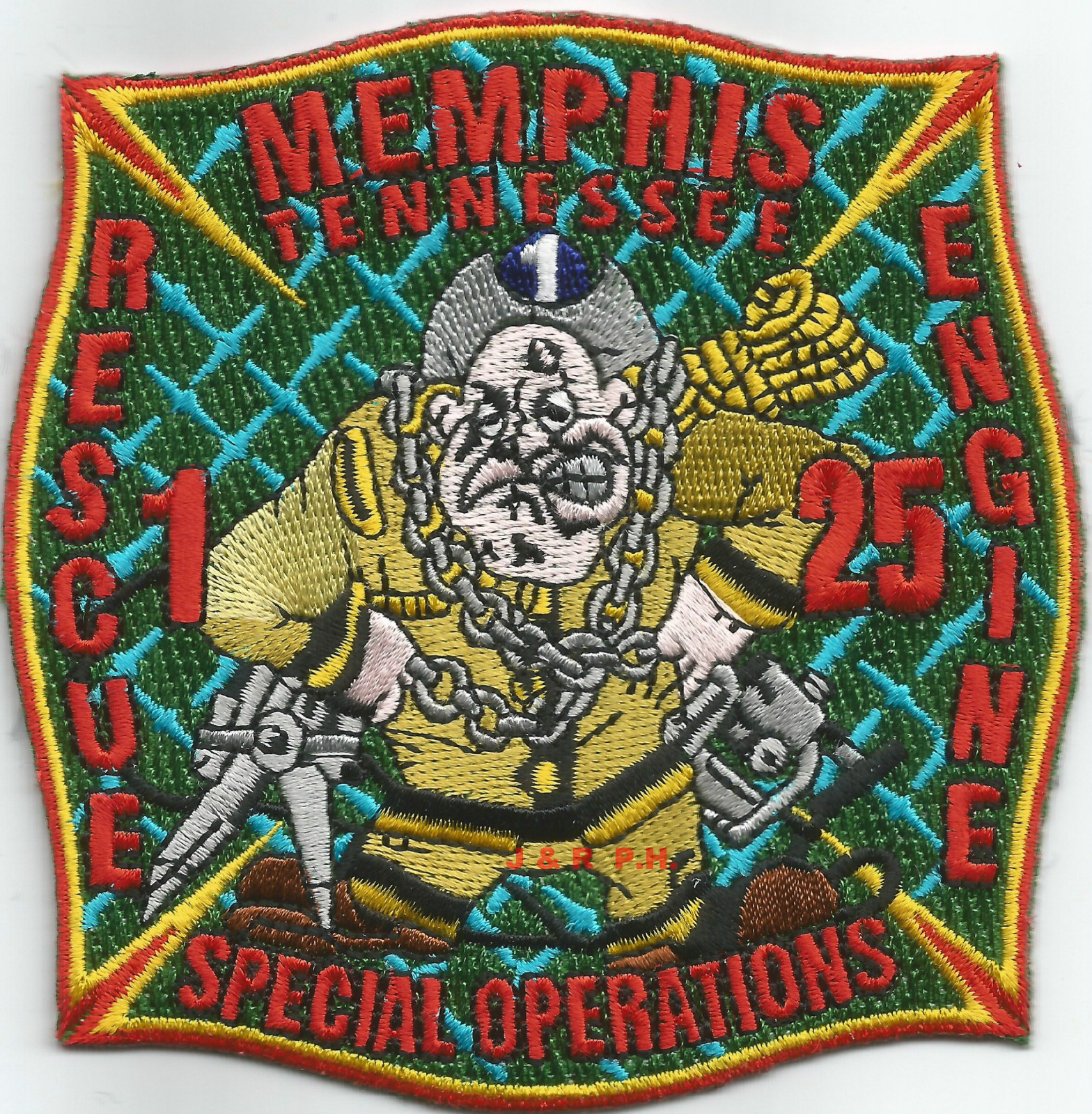 Memphis  Engine-25 / Rescue-1 / Special Operations, TN (4" x 4" size) fire patch
