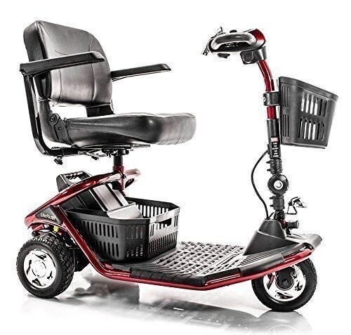 LiteRider 3-Wheel Folding Travel Mobility Scooter Red