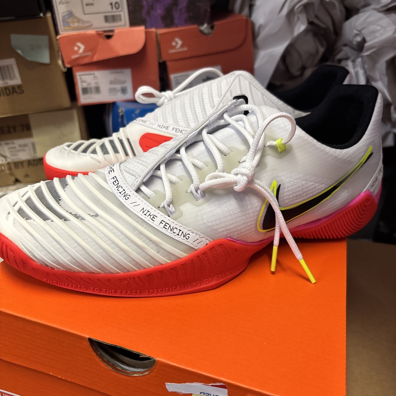Nike Ballestra 2 SE WHITE  Crimson Fencing  Indoor Men Sz 11.5 New Dj4470-121