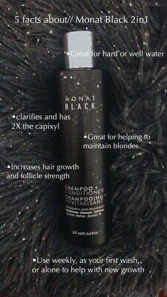 NEW - Monat Black 2 in 1 Shampoo + Conditioner