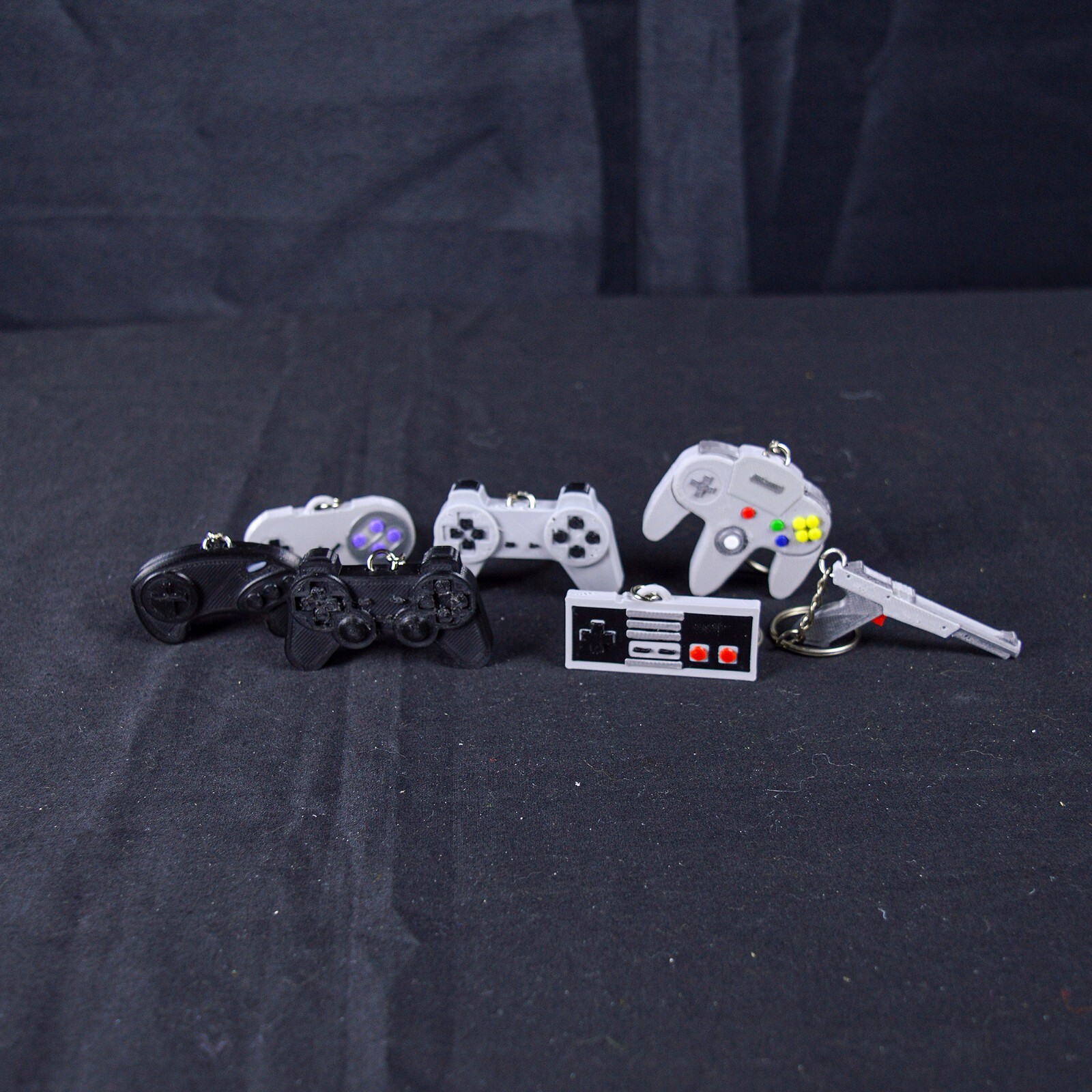 Classic Video Game Controller Keychain 3D Printed Fan Art
