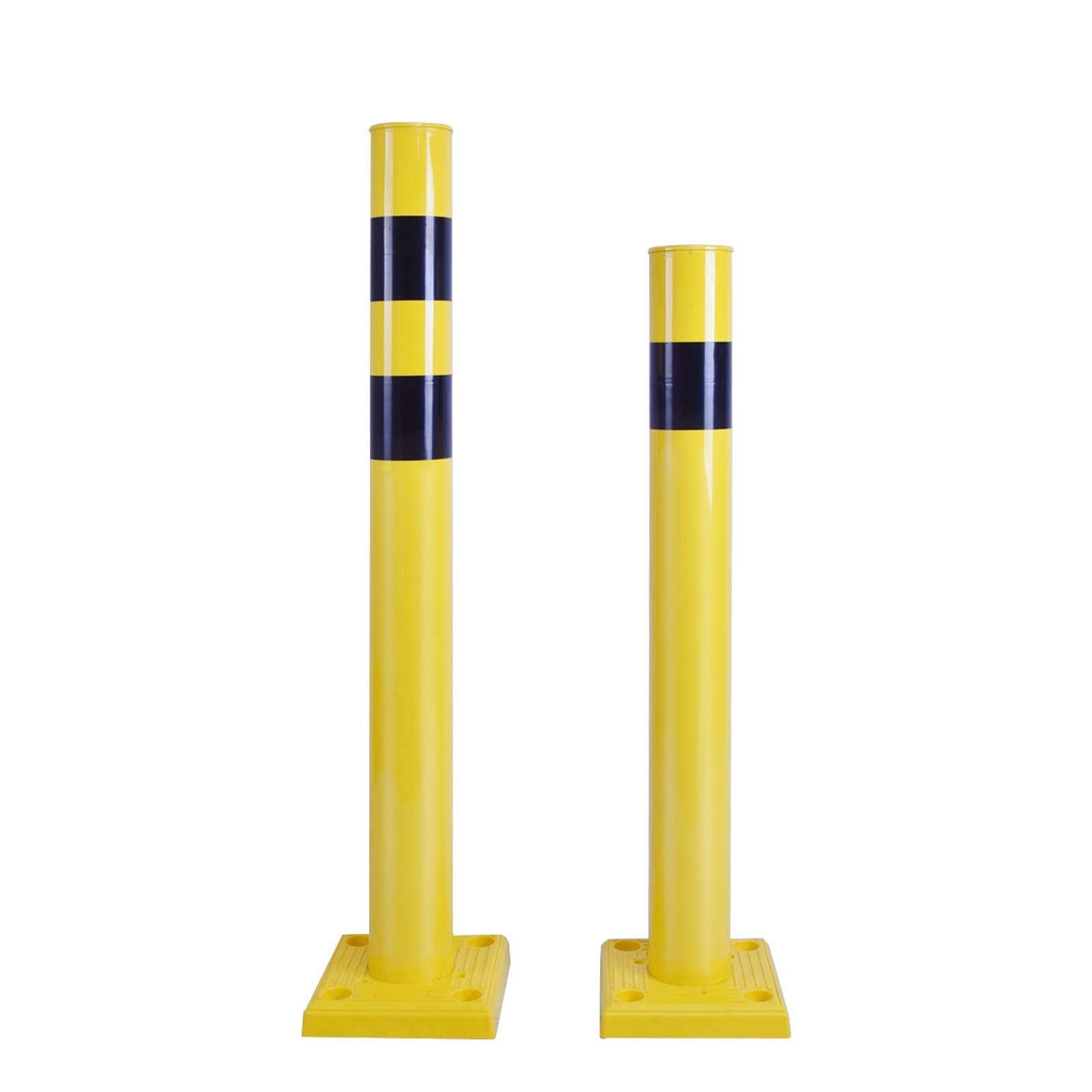 4Pack 4" SpringBack Safety Bollard Traffic Posts with Base Sidewalk Protection