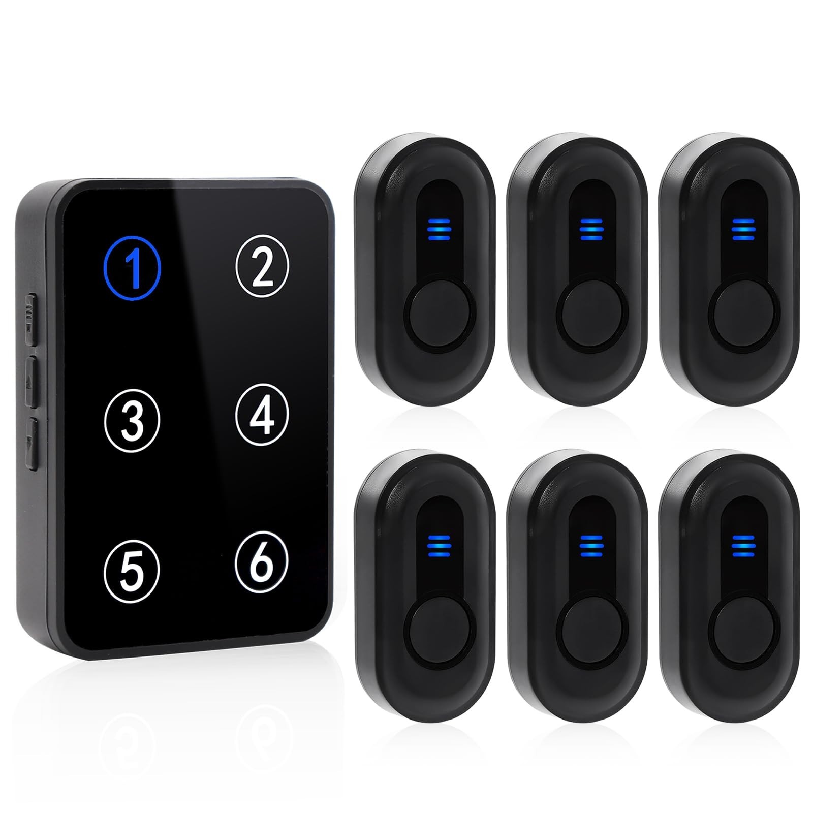 Wireless Caregiver Pager Call Button Nurse Call System 500Ft Range with LED N...