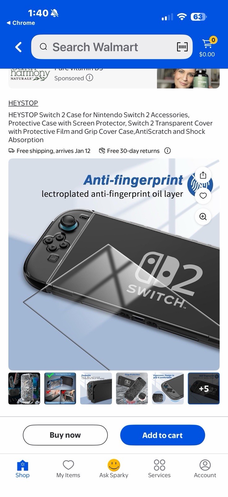 HeysTop Protective Case for Switch 2 Clear Brand New In Box Never Used