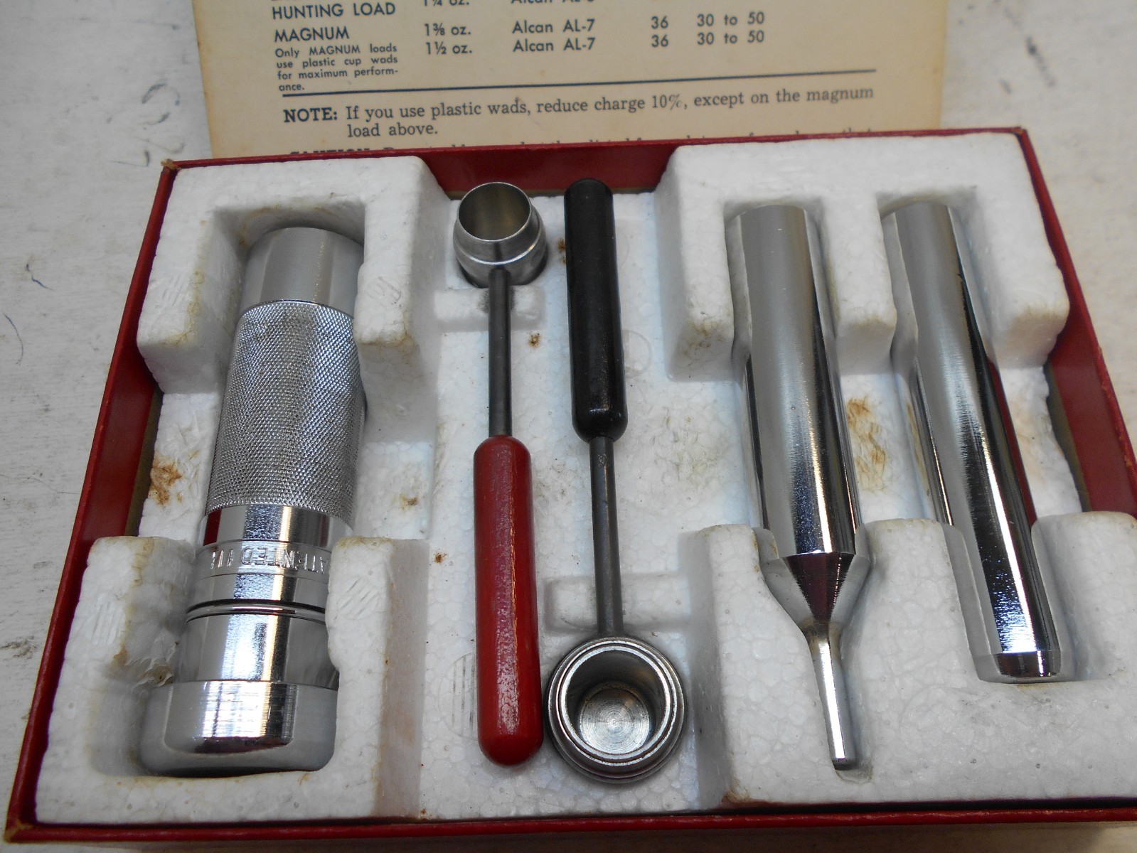 lee loader 12ga 2-3/4" shot shells ins + charge table reloading