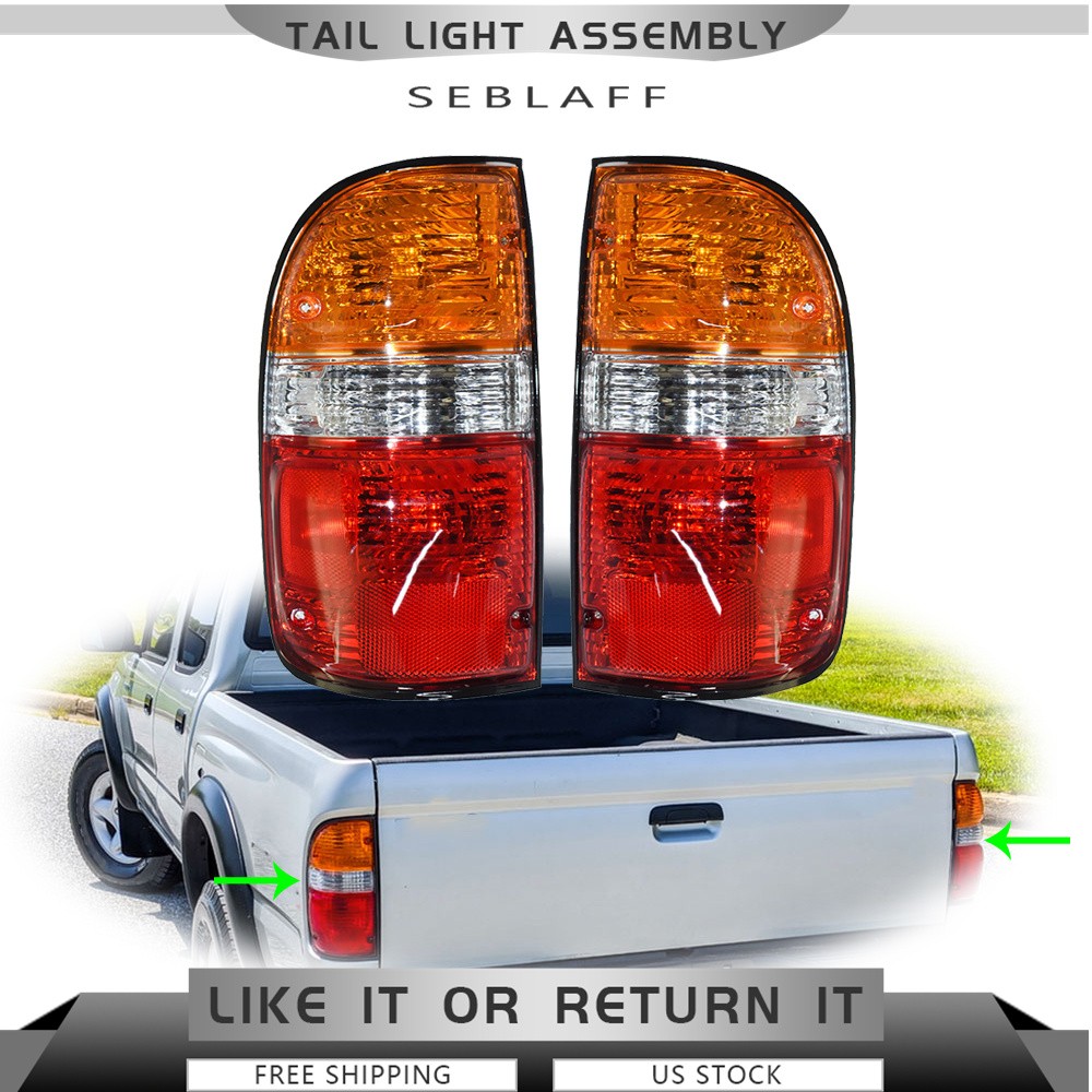 Left+Right Side Tail Light Rear Back Lamp Set For Toyota Tacoma Pickup 2001-2004