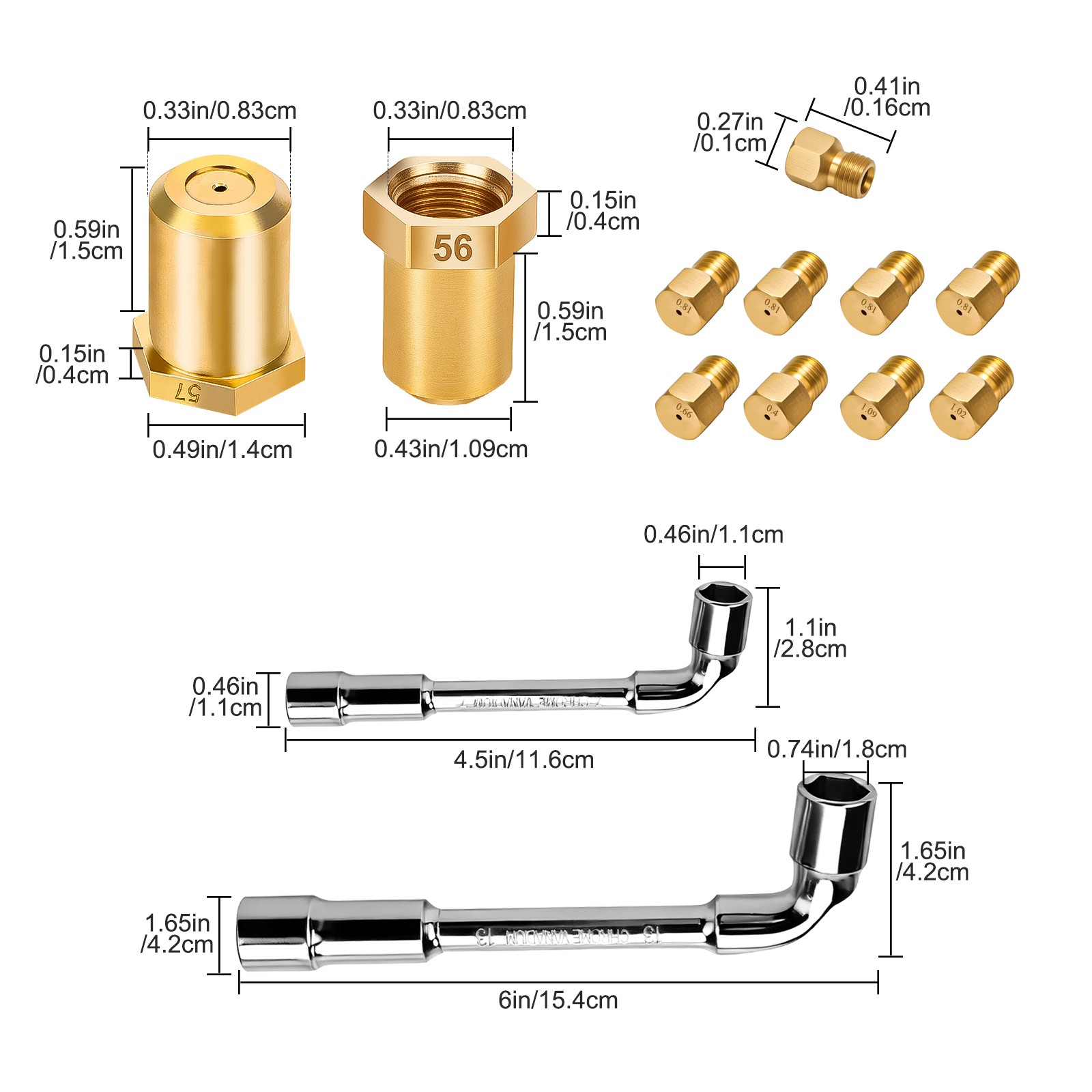 11 PCS Range LP Conversion Kit Compatible with Frigidaire/Electrolux Gas Stoves