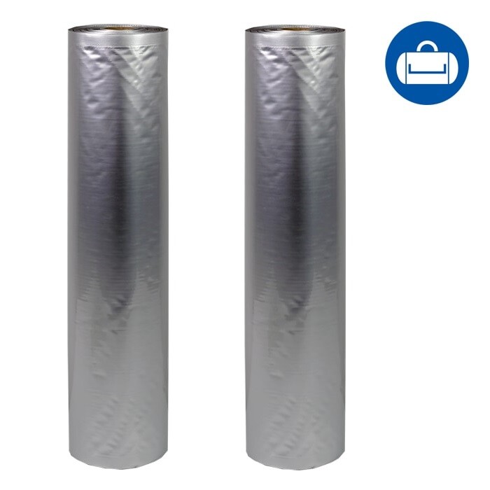 2 Rolls NatureVac Vacuum Seal Bags 15" X 19.5' ALUMINUM Mylar