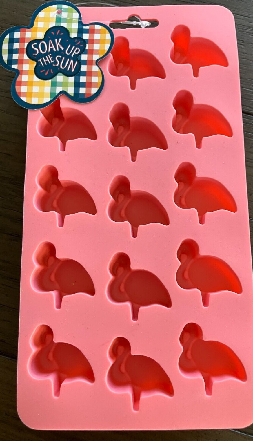 Ice Cube Tray Mini Flamingo Silicone 15 Cubes