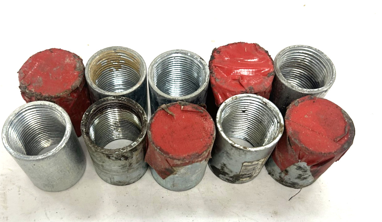 ECN- KORNS GALVANIZED CONDUIT COUPLINGS 1" FNPT GALCPLG 11.5 TPI  (LOT OF 10)