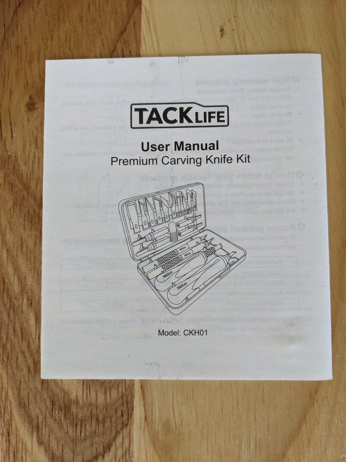 Tacklife Hand Tools Premium Carving Precision Craft Utility Knife Kit Chisel Bla